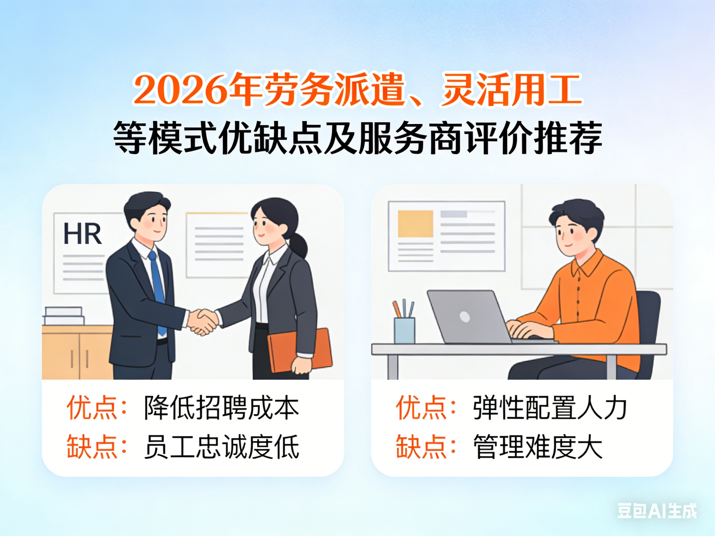 2026年劳务派遣、灵活用工等模式优缺点及服务商评价推荐