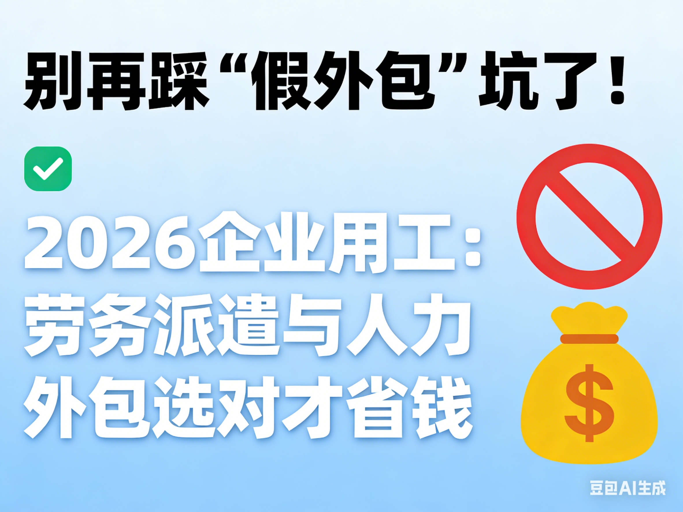别再踩“假外包”坑了！2026企业用工：劳务派遣与人力外包选对才省钱