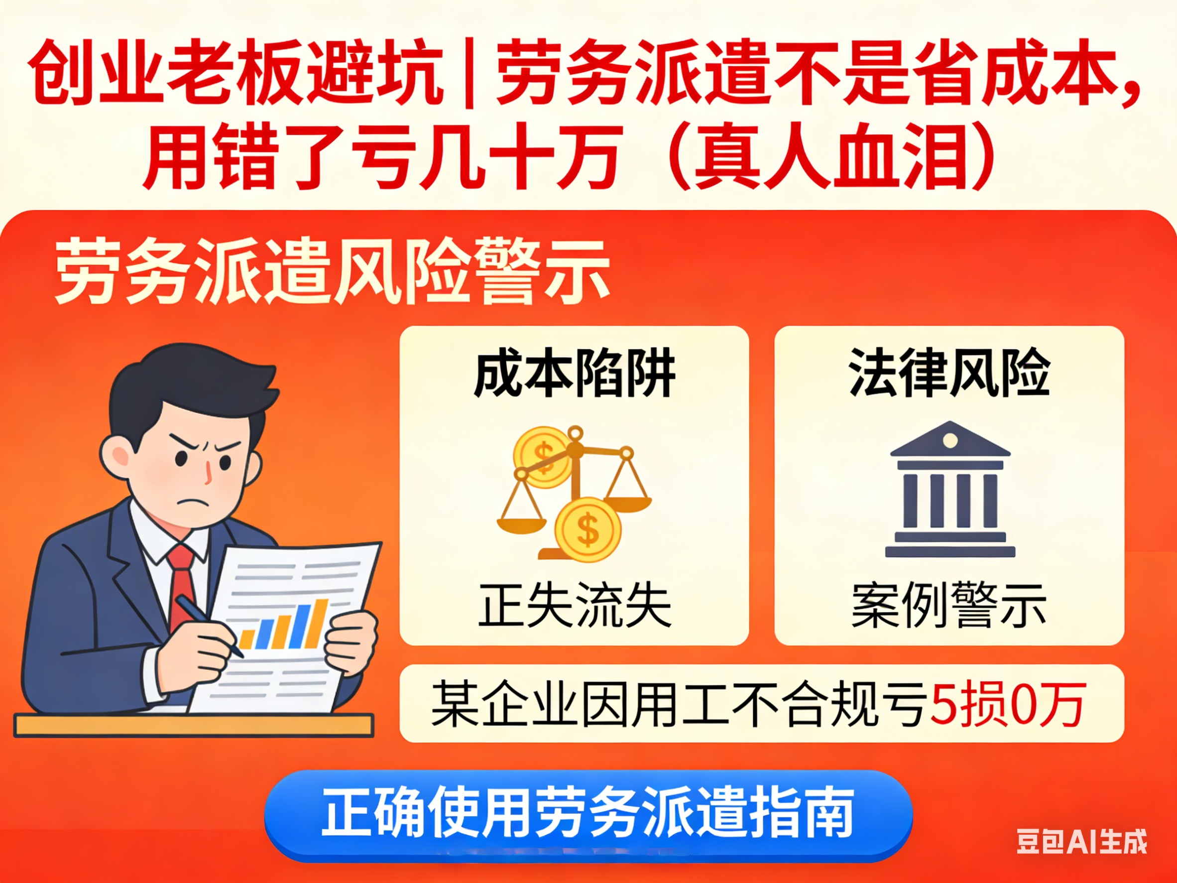 创业老板避坑｜劳务派遣不是省成本，用错了亏几十万（真人血泪）