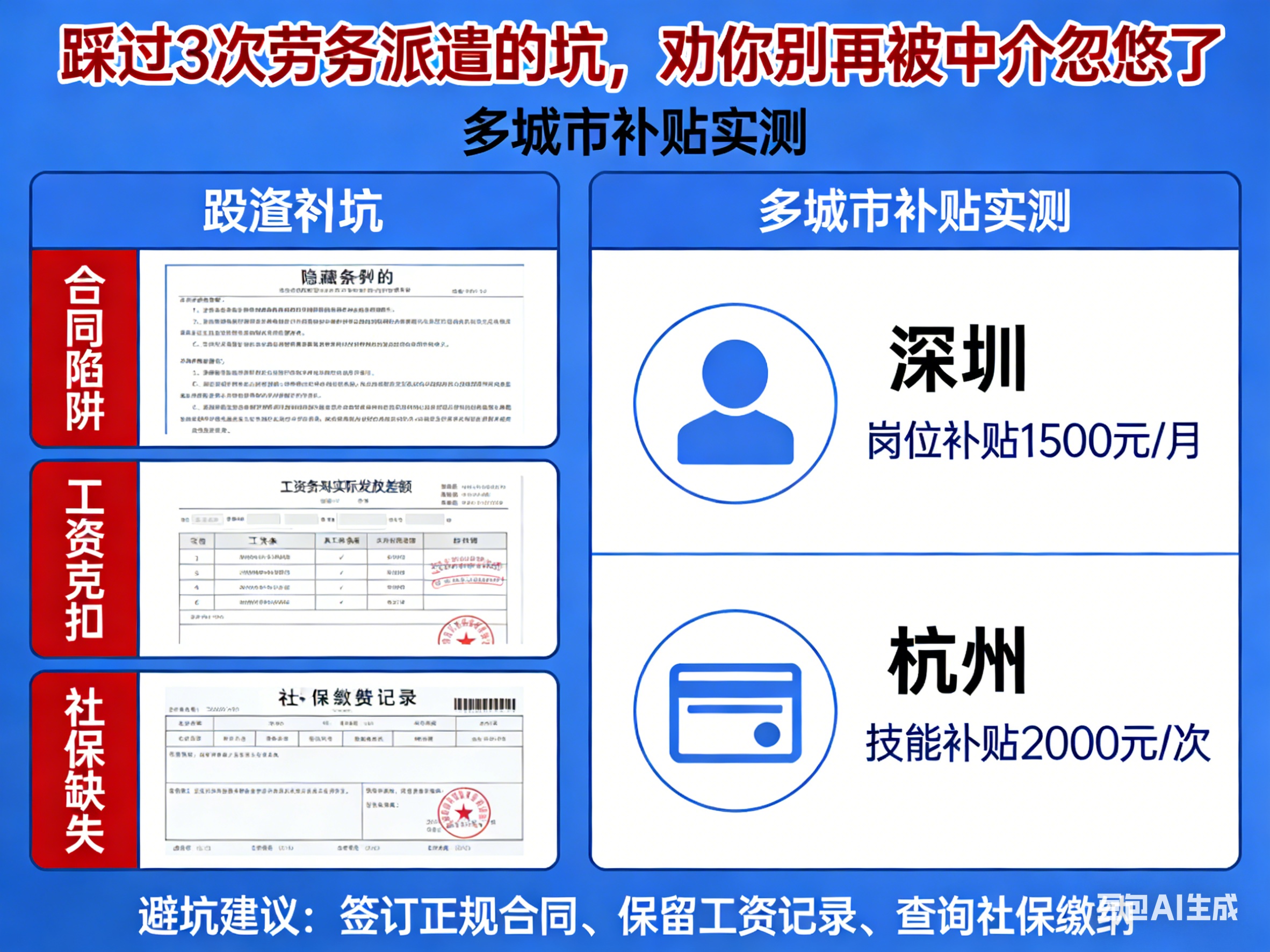 踩过3次劳务派遣的坑，劝你别再被中介忽悠了｜多城市补贴实测