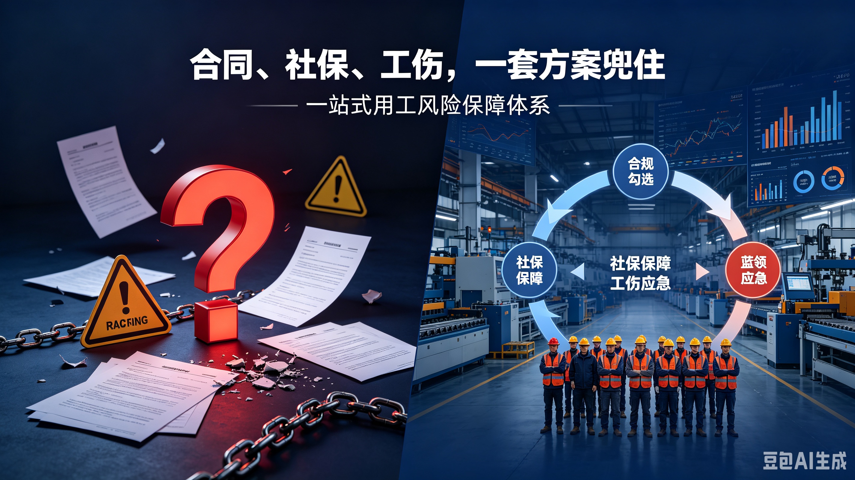 从合同合规到工伤兜底：一站式用工风险保障，破解制造业用工顽疾